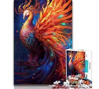 Puzzle 1000 pièces pour Adultes et Adolescents Oiseau phénix coloré Jouet éducatif et décompressant Cadeau d'anniversaire 26x38cm