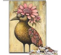 Puzzle 1000 pièces pour Adultes et Adolescents Oiseau Rouge, Jouet éducatif idéal comme Cadeau pour Toute la Famille (Taille 50x75cm)