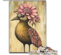 Puzzle 1000 pièces pour Adultes et Adolescents, Oiseau Rouge, Jouets éducatifs, Jeux Anti-Stress, décoration d'intérieur Unique et Cadeaux (Taille 26x38cm)