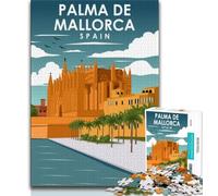 Puzzle 1000 pièces pour Adultes et Adolescents, Palma de Majorque, Espagne, Jeu éducatif, défi, Cadeau d'anniversaire, décoration Murale (38x26cm)