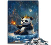 Puzzle 1000 pièces pour Adultes et Adolescents Panda dans la Neige pour Les 14 Ans et Plus Difficile à réaliser mais Amusant et Humoristique Superbes Cadeaux et Jouets 38x26cm