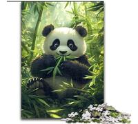 Puzzle 1000 pièces pour Adultes et Adolescents Panda Mangeant du Bambou, activité familiale, décoration d'intérieur Unique et Cadeaux pour Les 14 Ans et Plus (Taille 26x38cm)
