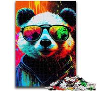 Puzzle 1000 pièces pour Adultes et Adolescents, Panda Popart, Animal, Aide Le Cerveau à exercer, Jouets addictifs pour cultiver la Patience, Collection d'artistes, Beaux-Arts, 50x75cm