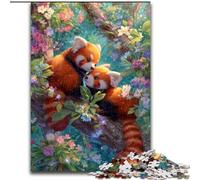 Puzzle 1000 pièces pour Adultes et Adolescents Panda Roux, Jouets et Jeux éducatifs pour Adultes et Adolescents (Taille 50x75cm)
