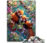 Puzzle 1000 pièces pour Adultes et Adolescents Panda Roux pour Les 14 Ans et Plus Jeu intellectuel Cadeaux d'anniversaire de Noël 26x38cm