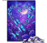Puzzle 1000 pièces pour Adultes et Adolescents Papillon Bleu, Jouet éducatif et décompressant, Cadeau d'anniversaire, décoration Murale (Taille 26x38cm)