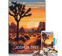 Puzzle 1000 pièces pour Adultes et Adolescents Parc National de Joshua Tree, Jouets éducatifs et éducatifs pour la Famille, pour renforcer l'amour Entre Couples (38x26cm)