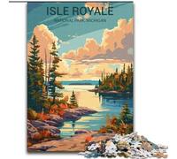 Puzzle 1000 pièces pour Adultes et Adolescents Parc National de l'Isle Royale Aide Le Cerveau à exercer des Jouets addictifs pour cultiver la Patience Interaction Parent-Enfant (50x75cm) 1000 pièces