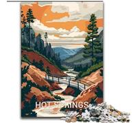 Puzzle 1000 pièces pour Adultes et Adolescents, Parc National des Sources Chaudes, Jouets éducatifs, Jeux Anti-Stress, Interaction Parent-Enfant, 50x75cm