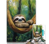 Puzzle 1000 pièces pour Adultes et Adolescents Paresseux de la forêt, Jeux éducatifs, décoration d'intérieur, idéal comme Cadeau pour Toute la Famille (38x26cm)