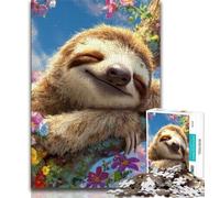 Puzzle 1000 pièces pour Adultes et Adolescents, Paresseux endormi, Jeux Amusants en Famille, activités à la Maison, Cadeau d'anniversaire, Cadeaux de Voyage (75x50cm)