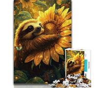 Puzzle 1000 pièces pour Adultes et Adolescents, Paresseux Tournesol, Jeu Stimulant, idéal comme Cadeau pour Toute la Famille (38x26cm)