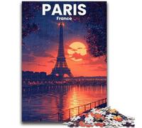 Puzzle 1000 pièces pour Adultes et Adolescents Paris Anti-Stress Défi Difficile Renforcer l'amour Entre Les Couples (Taille 50x70cm)