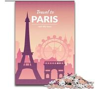 Puzzle 1000 pièces pour Adultes et Adolescents Paris, France, Jeu Familial, décoration intérieure Unique et Cadeaux pour Les 14 Ans et Plus 26x38cm