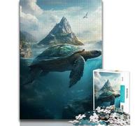 Puzzle 1000 pièces pour Adultes et Adolescents, Paysage de l'île aux Tortues, Jeu éducatif et Stimulant pour Toute la Famille, pour Anniversaire et Noël (75x50cm)