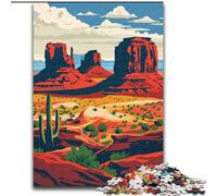 Puzzle 1000 pièces pour Adultes et Adolescents Paysage de Monument Valley Aide Le Cerveau à exercer des Jouets addictifs pour cultiver la Patience Interaction Parent-Enfant (50x75cm) 1000pcs