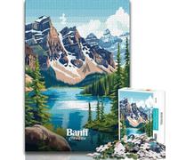 Puzzle 1000 pièces pour Adultes et Adolescents, Paysage du Parc National de Banff, Anti-Stress, Vacances à la Maison, Jouets de décoration pour la Maison (75x50cm)