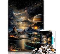 Puzzle 1000 pièces pour Adultes et Adolescents Paysage Fantastique, Difficile à réaliser mais Amusant et Humoristique, Une œuvre d'art pour Les 14 Ans 38x26cm