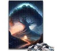 Puzzle 1000 pièces pour Adultes et Adolescents Paysage Magique d'arbres Cadeaux Amusants en Famille pour Les Amis et la Famille pour et 14 Ans 26x38cm