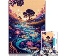 Puzzle 1000 pièces pour Adultes et Adolescents Paysage Spirit Blossom 1000 pièces pour Adultes, Cadeau d'anniversaire, Cadeaux, décoration Murale pour Les 14 Ans et Plus (Taille 75x50cm)