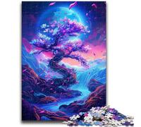 Puzzle 1000 pièces pour Adultes et Adolescents, Paysage Spirit Blossom pour Adolescents, Séjournez pour Tuer Le Temps avec Affiche et fiche de Questions-réponses Assorties (26x38cm)