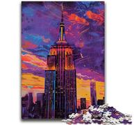 Puzzle 1000 pièces pour Adultes et Adolescents, Paysage Urbain de New York, Chaque pièce est Unique - Jeu Familial Stimulant et Amusant 50x75cm