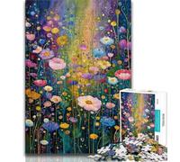 Puzzle 1000 pièces pour Adultes et Adolescents Peinture à l'huile de Fleurs Sauvages Jouets de décoration pour la Maison à partir de 14 Ans 26x38cm