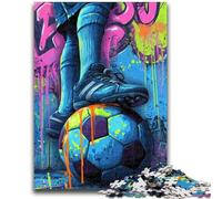 Puzzle 1000 pièces pour Adultes et Adolescents, Peinture à l'huile de Football, à partir de 14 Ans Superbe Jeu de Conception Superbe Jeu de Conception Superbe Cadeau 50x75cm