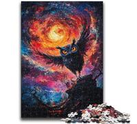 Puzzle 1000 pièces pour Adultes et Adolescents Peinture à l'huile de Hibou pour Les 14 Ans et Plus Cadeaux intéressants pour la réduction du Stress pour Les Amis et la Famille 26x38cm