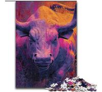 Puzzle 1000 pièces pour Adultes et Adolescents, Peinture à l'huile de Taureau, Jouets éducatifs et éducatifs, Jeux familiaux, Anniversaires et Cadeaux Uniques (Taille 26x38cm)