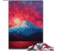 Puzzle 1000 pièces pour Adultes et Adolescents, Peinture à l'huile du Mont Fuji Ce Puzzle éducatif est idéal comme Cadeau pour Toute la Famille (Taille 50x75cm)