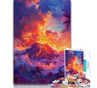 Puzzle 1000 pièces pour Adultes et Adolescents, Peinture à l'huile représentant Une éruption volcanique, Jeux éducatifs, décoration d'intérieur, idéal comme Cadeau pour Toute la Famille, 50x75cm