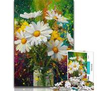 Puzzle 1000 pièces pour Adultes et Adolescents, Peinture de Fleurs dans Un Vase, Aide Le Cerveau à exercer, Jouets addictifs pour cultiver la Patience et améliorer la mémoire (38x26cm)