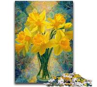 Puzzle 1000 pièces pour Adultes et Adolescents, Peinture de Fleurs dans Un Vase, Puzzle 1000 pièces, Jouets éducatifs, Jeux familiaux, Cadeaux d'anniversaire et Cadeaux Uniques (50x75cm)