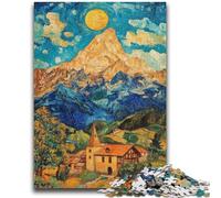 Puzzle 1000 pièces pour Adultes et Adolescents Peinture de Montagne de Van Gogh Jeux éducatifs Jouets de Bricolage pour est idéal comme Cadeau pour Toute la Famille 26x38cm