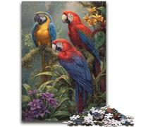 Puzzle 1000 pièces pour Adultes et Adolescents, perroquets et linottes, Jeux éducatifs, décoration d'intérieur, Cadeau d'anniversaire, Cadeaux pour Les 14 Ans et Plus, 50x75cm