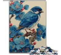 Puzzle 1000 pièces pour Adultes et Adolescents Petit Oiseau Bleu, à partir de 14 Ans Décoration d'intérieur à Offrir à Toute la Famille et aux Amis (Taille 50x75cm)