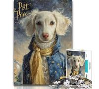 Puzzle 1000 pièces pour Adultes et Adolescents Petit Prince Chien, Anti-Stress Staycation Kill Time Enhance Love Between Couples (38x26cm)