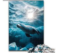Puzzle 1000 pièces pour Adultes et Adolescents, Phoque Arctique, Jouets éducatifs, Jeux Anti-Stress, décoration Murale (Taille 50x75cm)