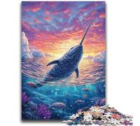 Puzzle 1000 pièces pour Adultes et Adolescents Phoque Cornu, avec Affiche et fiche de Questions-réponses, à partir de 14 Ans (38x26cm)