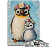Puzzle 1000 pièces pour Adultes et Adolescents Pingouin, Puzzle 1000 pièces, Jouet éducatif Anti-Stress, Cadeau pour Amis et Famille (38x26cm)