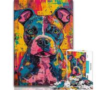 Puzzle 1000 pièces pour Adultes et Adolescents Pitbull, Jouets éducatifs et éducatifs pour la Famille, idéal pour la décoration de Bureau (75x50cm)