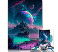 Puzzle 1000 pièces pour Adultes et Adolescents Plage La Montagne Proche 1000 pièces pour Adultes Staycation Kill Time avec des pièces entièrement emboîtables de Formes aléatoires 38x26cm