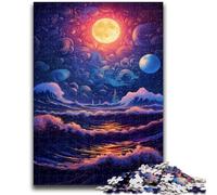 Puzzle 1000 pièces pour Adultes et Adolescents, Plage sous Le Ciel Nocturne, Puzzles pour Adolescents, Anti-Stress, Vacances à la Maison, Tuer Le Temps, améliorer l'amour Entre Les Couples 50x75cm