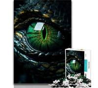 Puzzle 1000 pièces pour Adultes et Adolescents Poison Dragons Green Eye 1000 pièces pour Adultes Jeu Stimulant idéal comme Cadeau pour Toute la Famille 75x50cm