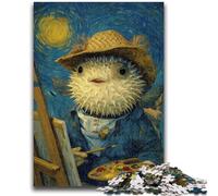Puzzle 1000 pièces pour Adultes et Adolescents Poisson-Globe façon Night Sky, 1000 pièces, Jouets éducatifs, Jeux familiaux, Cadeaux d'anniversaire et Cadeaux Uniques (50x75cm)