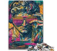 Puzzle 1000 pièces pour Adultes et Adolescents Pop-Art Michel-Ange Statue de David Jeux éducatifs Décoration de la Maison Cadeau d'anniversaire, Cadeaux pour 14 Ans et Plus 26x38cm