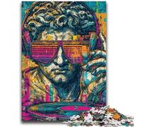 Puzzle 1000 pièces pour Adultes et Adolescents Pop-Art Michel-Ange Statue de David pour Les 14 Ans et Plus Jeu Impossible Cadeau d'anniversaire de Noël 50x75cm