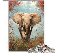 Puzzle 1000 pièces pour Adultes et Adolescents Poppy Elephant, Anti-Stress, défi Difficile, à Offrir en Cadeau à Toute la Famille (Taille 50x75cm)