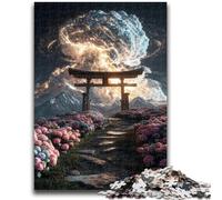 Puzzle 1000 pièces pour Adultes et Adolescents, Porte Torii Fantastique, 1000 pièces pour Adolescents, Anti-Stress, défi Difficile, décoration d'intérieur (50x75cm)